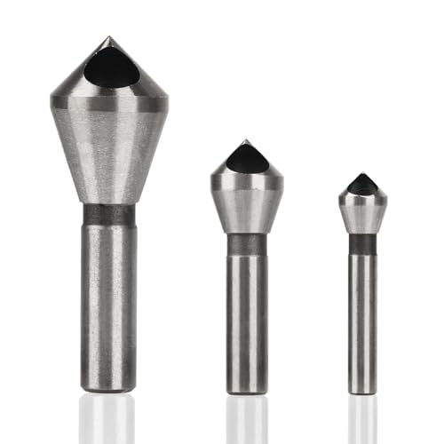 Senker Countersink Kegelsenker, Senker-Bohrer-Set,Satz Titanium Beschichtet Entgratwerkzeug Set Metall für Holz, Metall, Faserplatten, Sperrholz, Kunststoff, PVC Holz Bohrer von Tefola