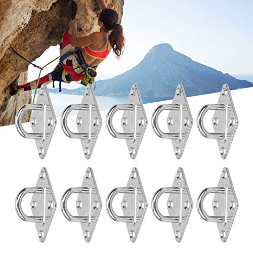Tefola 10 Stück Edelstahl Ösen Halterung, Augplatte Edelstahl, M5 4 Löcher Rautenförmige Augenplatte 304 Edelstahl Lagerhaken Diamant Pad Auge für Boot Schiff von Tefola