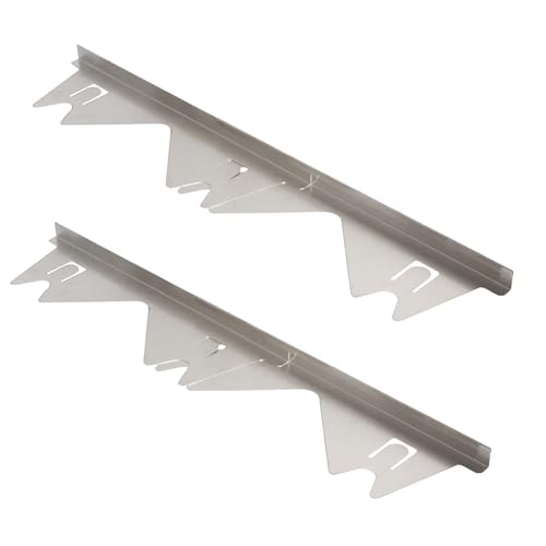 Tefola 2er-Pack Herdplatten- und Herdspaltabdeckungen, Einziehbare (13,8" Bis 27,6") Kochfeld-Dichtungsplatte, Hitzebeständiger Edelstahl Küchenleiste, Ofenplatte und Ofenspaltabdeckung (Silber) von Tefola