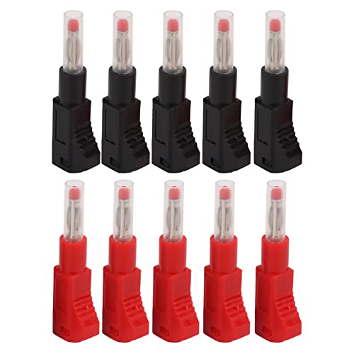 Tefola Bananenstecker, 10 Stück 4-mm-Bananenstecker-Steckverbinder mit einziehbarer Ummantelung für industrielle Sicherheitsausrüstung Tefola Bananenstecker, 10 Stück 4-mm-Bananenstecker-Steckverbinder mit einziehbarer Ummantelung für industrielle Sicherheitsausrüstung von Tefola