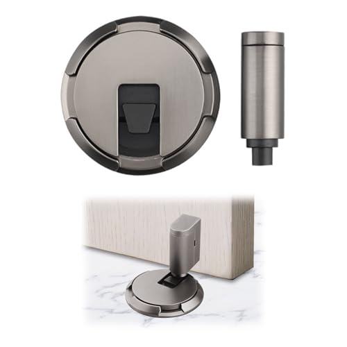 Türstopper Boden, Türfeststeller, Selbstklebend Schwer Türhalter, Tür Stopper ohne Bohren, Höhenverstellbarer Türpuffer,Wandschutz Türfeststeller,Verstellbarer Türschlossstopper (Grau) von Tefola
