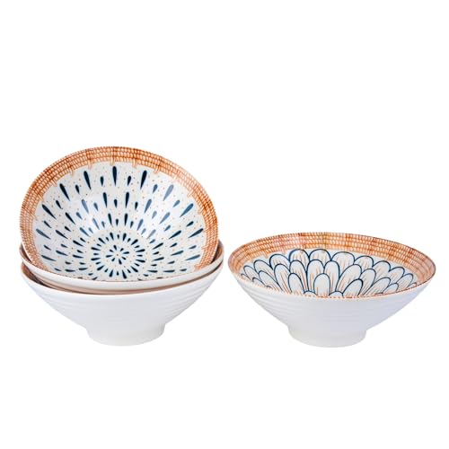 Tefrine 4 Stück 20,3 cm hohe Keramik-Ramenschüssel für Zuhause, Suppenschüssel, perfekt für Udon-Nudeln, Pho Müsli und Küchendekoration Tefrine 4 Stück 20,3 cm hohe Keramik-Ramenschüssel für Zuhause, Suppenschüssel, perfekt für Udon-Nudeln, Pho Müsli und Küchendekoration von Tefrine