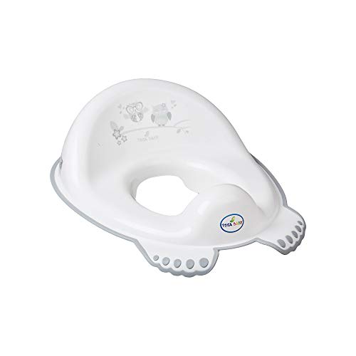 Tega Baby ® Toilettensitz für Kinder Erste Toilette WC-Sitz Rutschfest Sicher Stabil | 1 bis 4 Jahre | Töpfchen für Kinder Toiletten Trainer, Motiv:Eule - weiß von Tega Baby