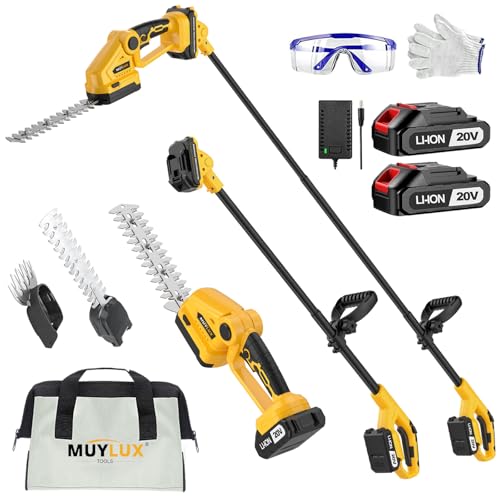 3-in-1 Hedge Trimmer & Yard Care Set with Wireless Handheld Extendable Pole, Double Battery Pack, Safety Gear, 2 Blades & Charger 3-in-1 Hedge Trimmer & Yard Care Set with Wireless Handheld Extendable Pole, Double Battery Pack, Safety Gear, 2 Blades & Charger von Tegatok