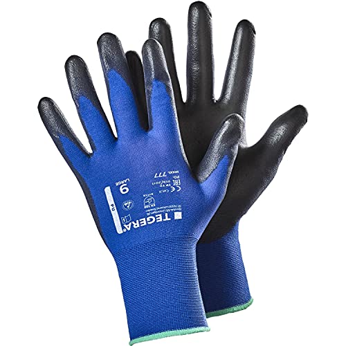 TEGERA Montagehandschuhe Nylon, 12 Paar, 777, Arbeitshandschuhe, Feinmechanische Arbeiten, ultradünne Stricktechnologie, besserer Grip, Verlängerter Produktgebrauch, EN 420, EN 388-3111X von TEGERA