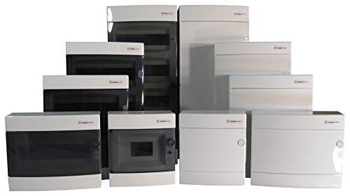 TP Sicherungskasten Verteilerkasten Aufputz für 8-48 Module 1-4 Reihig (2x18 Module, Weiß) von Tehno Plast