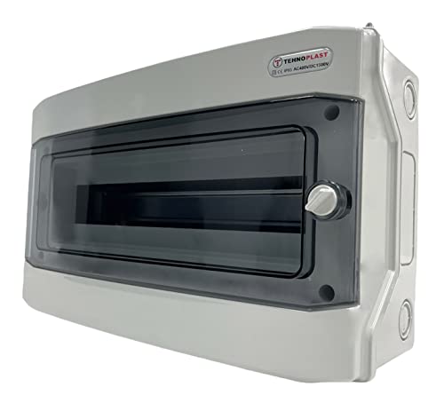 Tehno Plast Sicherungskasten Aufputz IP65 Feuchtraum Gehäuse Verteiler Kleinverteiler 1-4 Reihen 4-48 Module, 1-reihig 18 Module Tehno Plast Sicherungskasten Aufputz IP65 Feuchtraum Gehäuse Verteiler Kleinverteiler 1-4 Reihen 4-48 Module, 1-reihig 18 Module von Tehno Plast