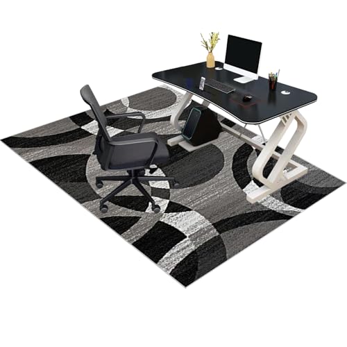 Bodenschutzmatte für Hartböden, Gaming Teppich, Rechteckig Schreibtischstuhl Unterlage, rutschfest Bürostuhlunterlage Stuhlmatten 100 x 140 cm von Tehocwiz