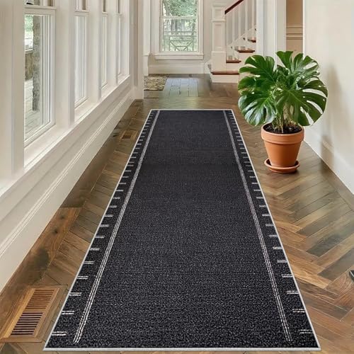 Läufer Teppich Flur rutschfest, Langer Küchenteppiche 80 x 180 cm Teppichläufer Eingangsbereich, Läufer Teppich, Waschbar Korridor Teppich, Flur Runner Teppiche für Küche Fußmatte Eingang Flur von Tehocwiz