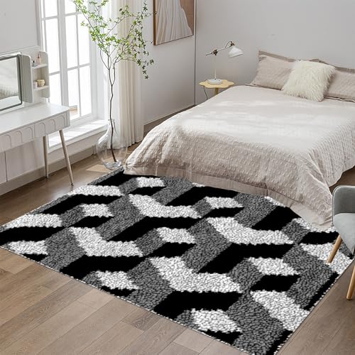 Tehocwiz 69 x102 cm Knüpfteppich Zum Selber knüpfen Tapisserie Teppich Knüpf-Sets Knüpfsets Latch Hook Kit Selbst Knüpfen Set für Erwachsene Knüpfhaken-Sets für Anfänger von Tehocwiz