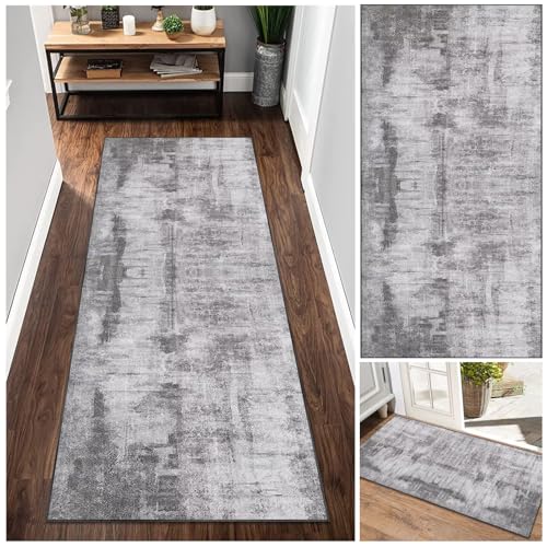 Teppich Läufer Flur Küche 110 x 250 cm rutschfest Waschbar Bunter Modern, Kücheläufer Teppichläufer Polyester Meterware Anpassbar Teppich für Schlafzimmer, Küche, Wäscherei, Eingang von Tehocwiz