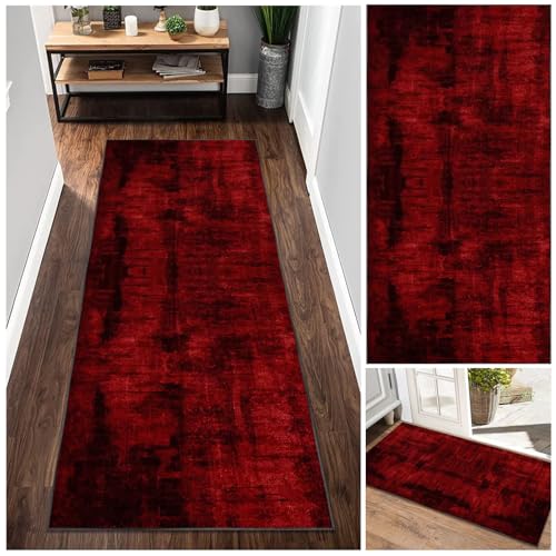 Teppich Läufer Flur Küche 60 x 100 cm rutschfest Waschbar Bunter Modern, Kücheläufer Teppichläufer Polyester Meterware Anpassbar Teppich für Schlafzimmer, Küche, Wäscherei, Eingang von Tehocwiz
