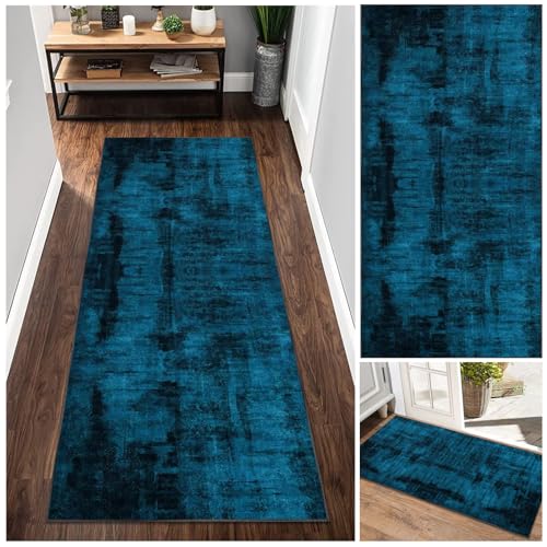 Teppich Läufer Flur Küche 60 x 240 cm rutschfest Waschbar Bunter Modern, Kücheläufer Teppichläufer Polyester Meterware Anpassbar Teppich für Schlafzimmer, Küche, Wäscherei, Eingang von Tehocwiz