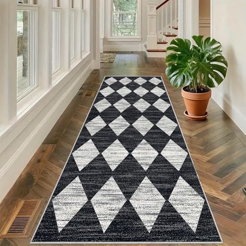Teppich Läufer Flur Waschbar, Küchenteppich rutschfest, Langer Korridor Teppich, Flurläufer Modern Teppichläufer, Teppich Läufer für Flur, Küche, Wohnzimmer, Eingang 40 x 300 cm von Tehocwiz