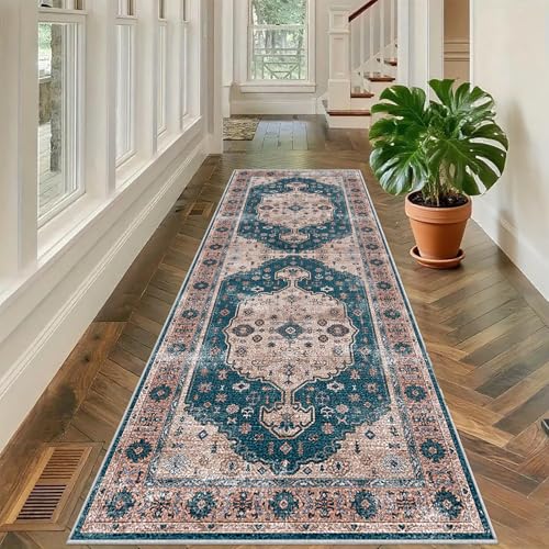 Teppich Läufer Flur Waschbar, Küchenteppich rutschfest, Langer Korridor Teppich, Flurläufer Modern Teppichläufer, Teppich Läufer für Flur, Küche, Wohnzimmer, Eingang 65 x 210 cm von Tehocwiz