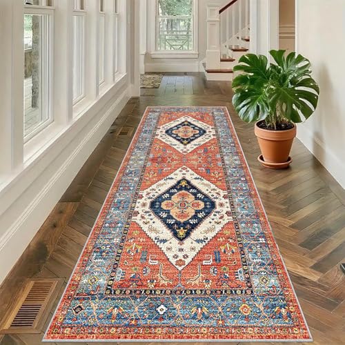 Teppich Läufer Flur Waschbar, Küchenteppich rutschfest, Langer Korridor Teppich, Flurläufer Modern Teppichläufer, Teppich Läufer für Flur, Küche, Wohnzimmer, Eingang 70 x 180 cm von Tehocwiz