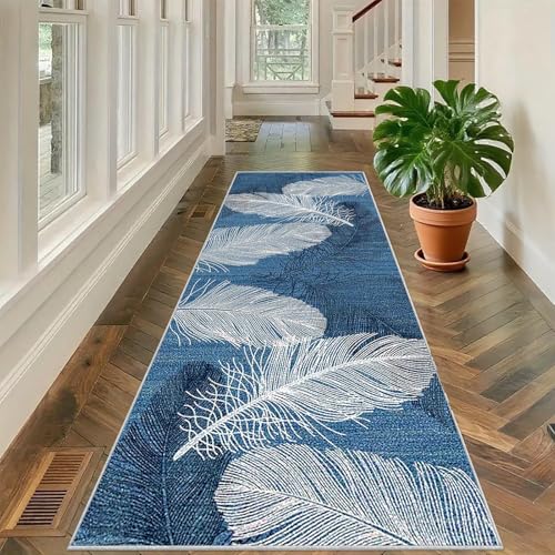 Teppich Läufer Flur Waschbar, Küchenteppich rutschfest, Langer Korridor Teppich, Flurläufer Modern Teppichläufer, Teppich Läufer für Flur, Küche, Wohnzimmer, Eingang 80 x 320 cm von Tehocwiz