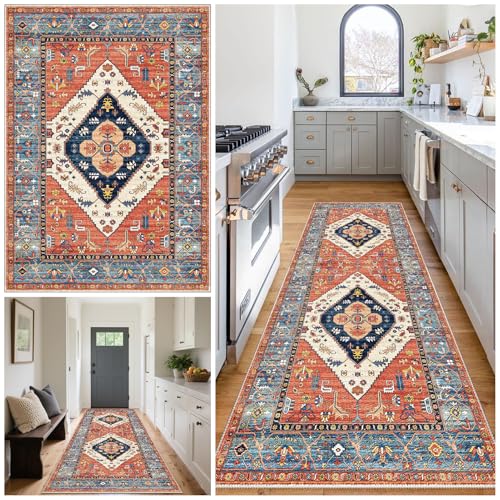Teppich Läufer Flur Waschbar, rutschfest Küchenteppich, Lang Teppichläufer, Moderne Korridor Teppich, Meterware schmutzfangmatte für fußmatte Eingang Schlafzimmer Wohnzimmer 100 x 500 cm Teppich Läufer Flur Waschbar, rutschfest Küchenteppich, Lang Teppichläufer, Moderne Korridor Teppich, Meterware schmutzfangmatte für fußmatte Eingang Schlafzimmer Wohnzimmer 100 x 500 cm von Tehocwiz