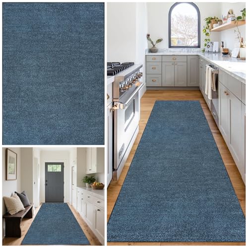Teppich Läufer Flur Waschbar, rutschfest Küchenteppich, Lang Teppichläufer, Moderne Korridor Teppich, Meterware schmutzfangmatte für fußmatte Eingang Schlafzimmer Wohnzimmer 120 x 250 cm von Tehocwiz