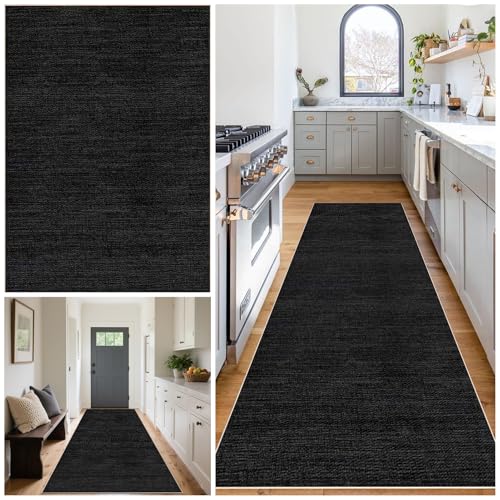 Teppich Läufer Flur Waschbar, rutschfest Küchenteppich, Lang Teppichläufer, Moderne Korridor Teppich, Meterware schmutzfangmatte für fußmatte Eingang Schlafzimmer Wohnzimmer 60 x 120 cm von Tehocwiz