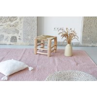 Großer Handgewebter Pastellrosa Teppich 170x240cm, Rosa Blush Teppich, Kinderzimmerteppich, Wohnzimmerteppich, Boho Kinderteppich Großer Handgewebter Pastellrosa Teppich 170x240cm, Rosa Blush Teppich, Kinderzimmerteppich, Wohnzimmerteppich, Boho Kinderteppich von TeiaAtelier
