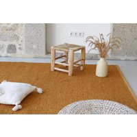 Großer Kupferteppich 170x240cm, Dunkelgelber Teppich, Wohnzimmerteppich, Schlafzimmerteppich, Kinderteppich, Bronzeteppich, Gelber Salonteppich Großer Kupferteppich 170x240cm, Dunkelgelber Teppich, Wohnzimmerteppich, Schlafzimmerteppich, Kinderteppich, Bronzeteppich, Gelber Salonteppich von TeiaAtelier