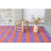 Großer Lavendel - Und Orangenteppich 140x200cm, Wohnzimmerteppich, Farbiger Teppich, Schlafzimmerteppich, Kinderzimmerteppich, Moderner Großer Lavendel - Und Orangenteppich 140x200cm, Wohnzimmerteppich, Farbiger Teppich, Schlafzimmerteppich, Kinderzimmerteppich, Moderner von TeiaAtelier