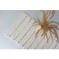 Läuferteppich 150 cm Cremefarbener Teppich, Küchenteppich Waschbar, Beiger Baumwollteppich, Duschteppich, Badezimmerteppich, Schlafzimmerteppich von TeiaAtelier