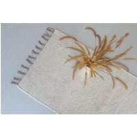 Läuferteppich Creme 200 cm, Flurteppich, Küchenteppich, Badezimmerteppich Baumwollteppich, Wohnzimmerteppich, Flächenteppich, Handgewebter von TeiaAtelier