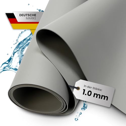 TeichVision - Premium PVC Teichfolie hellgrau - Stärke 1 mm - 2 m x 2 m/PVC Folie grau geeignet für Teiche, Biotope, Naturschwimmbäder TeichVision - Premium PVC Teichfolie hellgrau - Stärke 1 mm - 2 m x 2 m/PVC Folie grau geeignet für Teiche, Biotope, Naturschwimmbäder von TeichVision