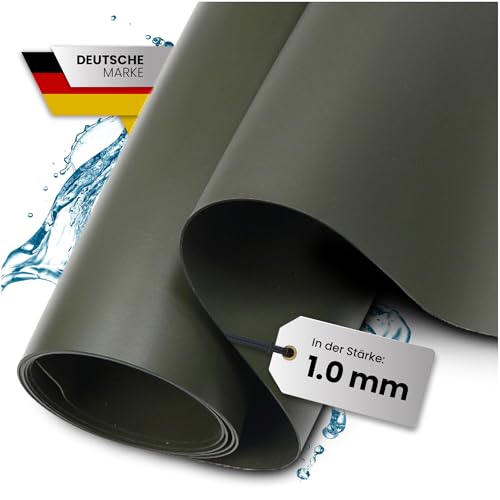 TeichVision - Premium PVC Teichfolie olivgrün - Stärke 1 mm - 6 m x 8 m/PVC Folie olivgrün geeignet für Teiche, Biotope, Naturschwimmbäder von TeichVision