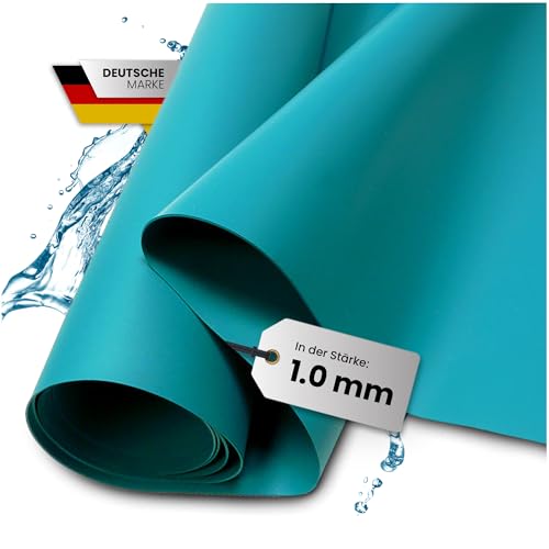 TeichVision - Premium PVC Teichfolie türkisblau - Stärke 1 mm - 2 m x 6 m/PVC Folie türkisblau geeignet für Teiche, Biotope, Naturschwimmbäder TeichVision - Premium PVC Teichfolie türkisblau - Stärke 1 mm - 2 m x 6 m/PVC Folie türkisblau geeignet für Teiche, Biotope, Naturschwimmbäder von TeichVision
