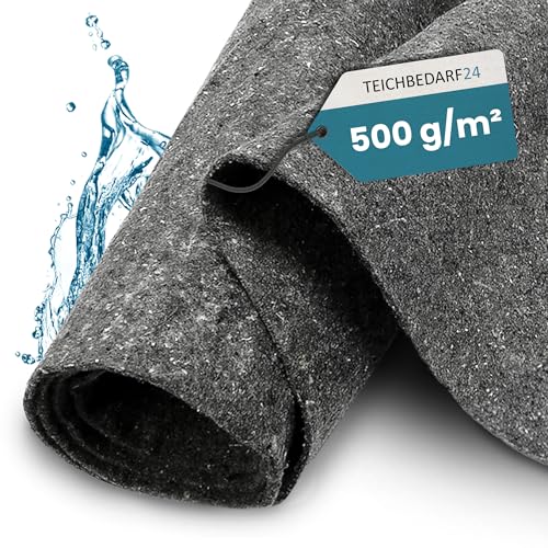 TeichVision – Teichvlies 500g / Vlies für Teich & Pool 3m x 2m / Schutzvlies als Poolunterlage/Bodenvlies Pool in grau von TeichVision