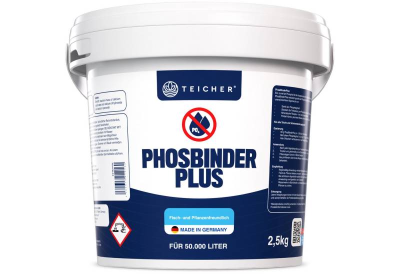 Teicher Algenschutz Phosphatbinder – Reduziert Phosphat & beugt Algenbildung vor, für dauerhaft klares Teichwasser von Teicher