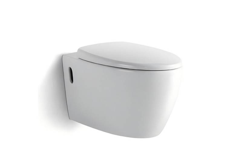 Teico WC-Komplettset Toilette Spülrandlos abnehmbarer WC Sitz mit Softclose (W0104), wandhängend von Teico