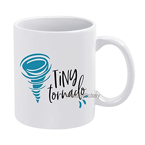 Winziger Tornado-Kaffeetasse, lustige weiße Keramik-Kaffeetasse, 425 ml, Neuheit, weiße Kaffeetasse, Tassen Geschenke von Teisyouhu