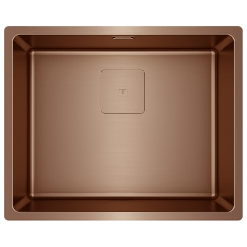 TEKA Küchenspüle Un Seno, dreifache Installation, Edelstahl 18/10 PVD, Tiefe 20 cm, SilentSmart, quadratischer Abfluss, Modell FlexLinea RS15 50.40 von Teka