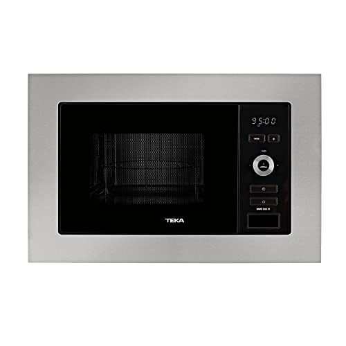 Teka 108R00662 MWE 225 FI Integrationsmikrowelle + Grill, 800 W, 5 Leistungsstufen, Farbe Edelstahl Glas, 20 l, 20 liters, Schwarz/Grau von Teka