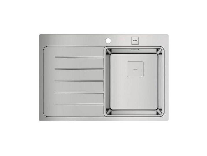 Teka Edelstahlspüle Einbauspüle ZENIT RS15 1B 1D L 78 AUTO Edelstahl Becken rechts, 0/0 cm, Becken rechts von Teka