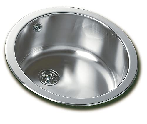 Teka Eline Rundbecken-Spüle 1 Becken, 180 mm, 45 cm, Edelstahl von Teka