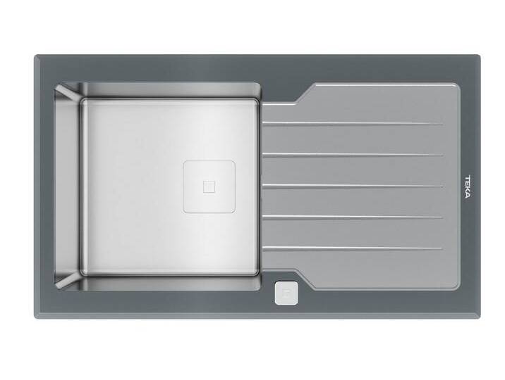 Teka Küchenspüle 115100021, rechteckig, reversibel Glas-Einbauspüle mit Abtropffläche Teka Küchenspüle 115100021, rechteckig, reversibel Glas-Einbauspüle mit Abtropffläche von Teka