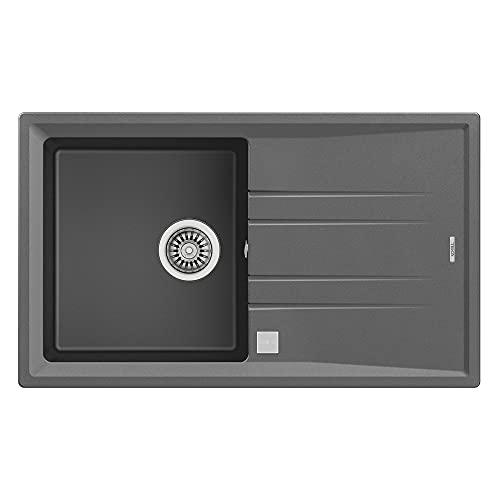 Teka Tegranite Stone 1C 1E Auto Color Dark Grey Ref 115330027 Möbelstück 50 cm, wendbar von Teka