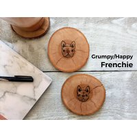 Rustikale Untersetzer - Frenchie Collection von TekkaArtDesign