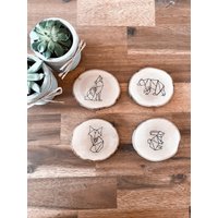 Rustikale Untersetzer - Tiergeometrie von TekkaArtDesign