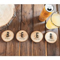 Rustikaler Untersetzer - Bier von TekkaArtDesign