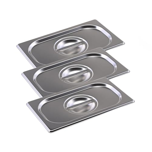GN Deckel Komplettset 3x GN 1/4 - Edelstahl von TeknoStahl