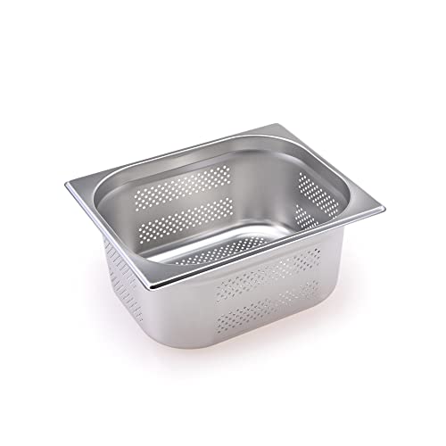 TeknoStahl GN Behälter Gastronorm 1/2 Edelstahl perforiert (150 mm) von TeknoStahl