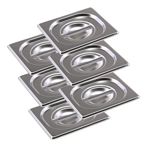 TeknoStahl GN Deckel Komplettset 6x GN 1/6 - Edelstahl von TeknoStahl