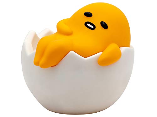 Teknofun - Gudetama Lichtfigur - 25 Cm - Kabellos - Dekorieren und Beleuchten - 2 Beleuchtungsmodi - 3xAAA Batterien Nicht Enthalten oder DC 5V Micro USB - Weiß und Gelb - Für Kinder, Sammler von TEKNOFUN