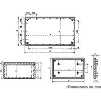 Gehäuse modell 'cover' - grau - 215 x 130 x 82.9mm von Teko